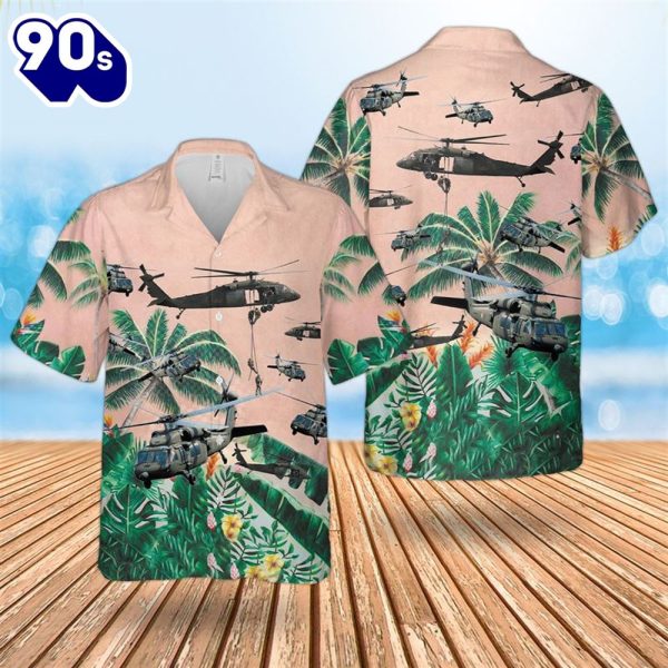 US Army Sikorsky UH 60 Black Hawk Hawaiian Shirt