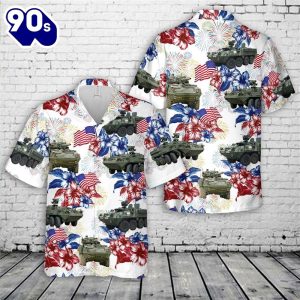 US Army Stryker Tank Flag Hawaiian Shirt