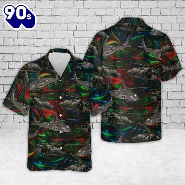 US Army UH 60 Black Hawk Hawaiian Shirt_8745