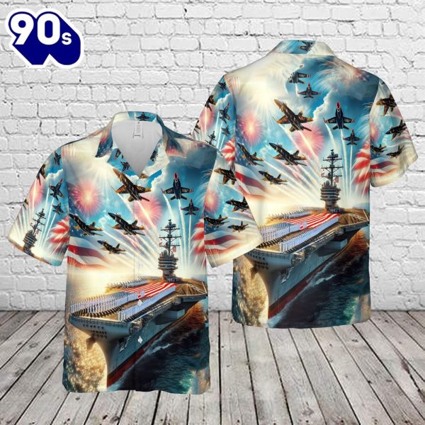 US Navy 4th Of July Hawaiian Shirt