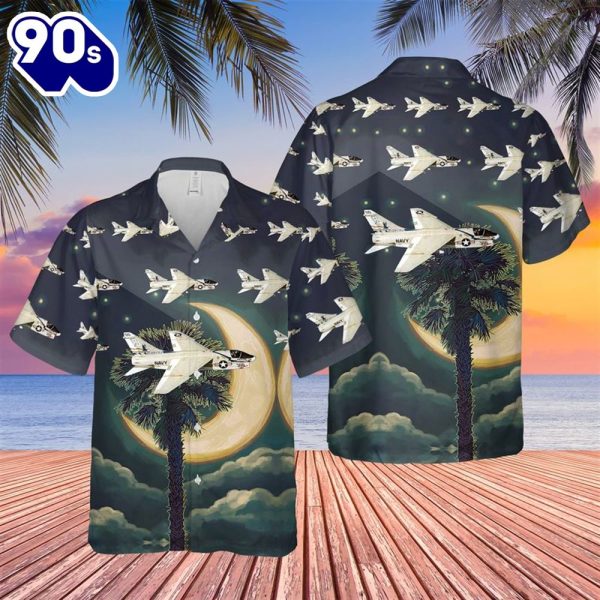 US Navy A 7E Corsair II Of VA 82 Marauders Hawaiian Shirt