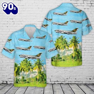 US Navy A7E Corsair II Of VA 25 Fist Of The Fleet Hawaiian Shirt