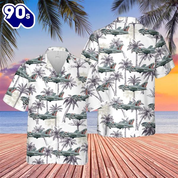 US Navy A7E Corsair II Of VA 86 Sidewinders Hawaiian Shirt