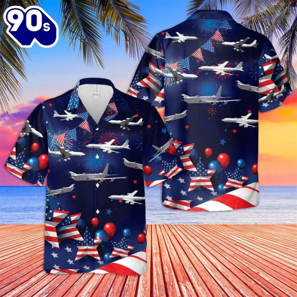 US Navy Boeing E 6 Mercury 4th Of July Hawaiian Shirt