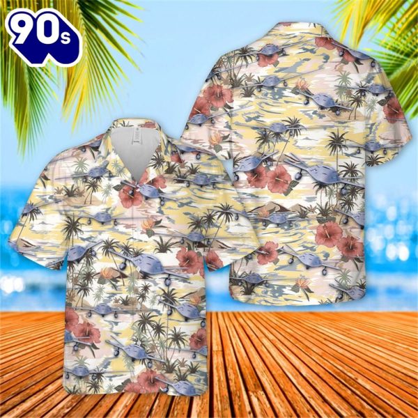 US Navy Boeing MQ 25 Stingray Hawaiian Shirt