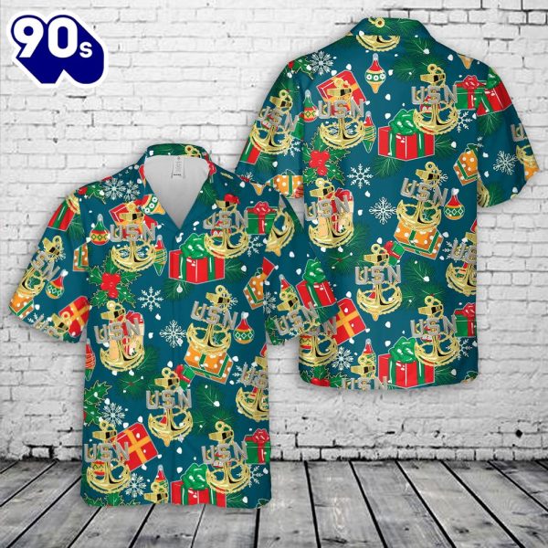 US Navy Chief Anchor Christmas Hawaiian Shirt