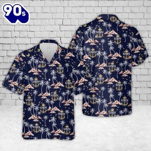 US Navy Chief Petty Officer Backbone Anchor Hawaiian Shirt