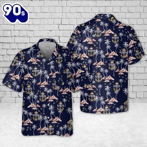 US Navy Chief Petty Officer Backbone Anchor Pocket Hawaiian Shirt