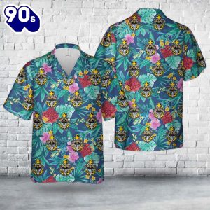 US Navy Chief with Goat head anchor Hawaiian Shirt