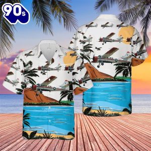 US Navy De Havilland Canada NU Otter Hawaiian Shirt