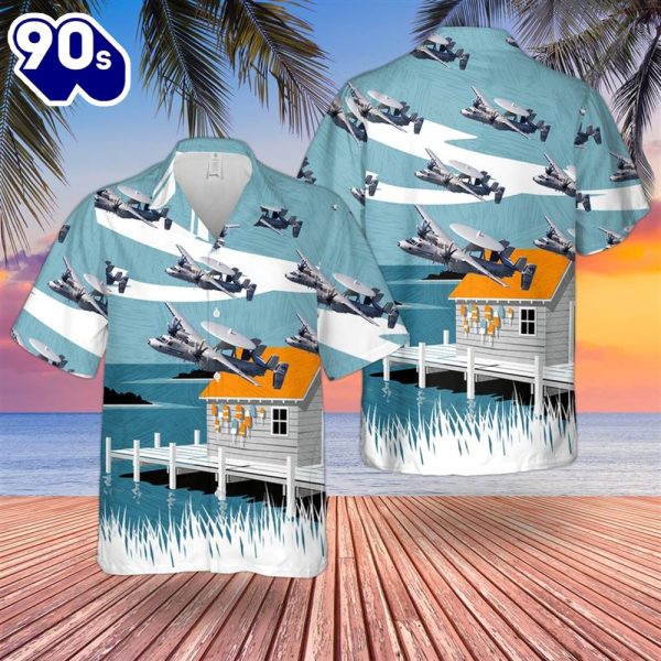 US Navy E 2C Of VAW 77 Nightwolves Hawaiian Shirt