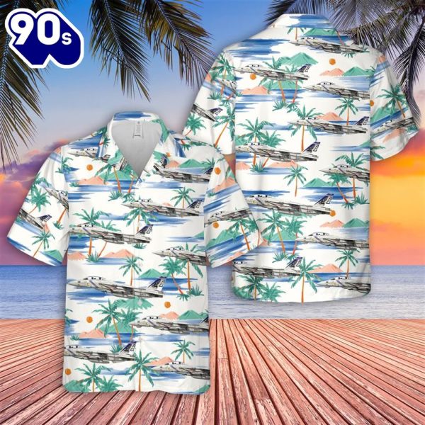 US Navy FB Tomcat Of VFA3 Pukin Dogs Hawaiian Shirt