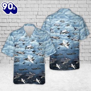 US Navy Gerald R Ford class aircraft carrier Hawaiian Shirt