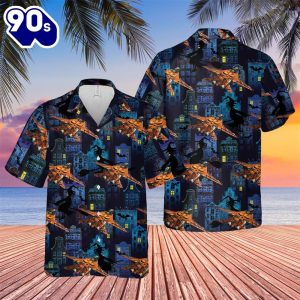 US Navy Grumman F Tomcat Halloween Hawaiian Shirt