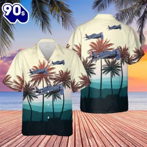 US Navy Grumman F4F 3 Hawaiian Shirt