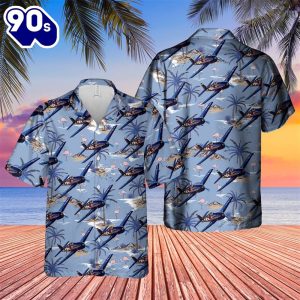 US Navy Grumman F6F Hellcat Hawaiian Shirt