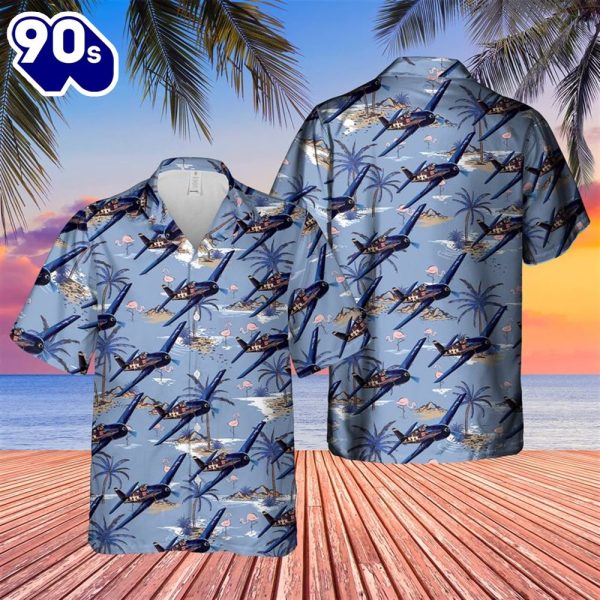 US Navy Grumman F6F Hellcat Hawaiian Shirt