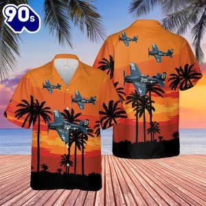 US Navy Grumman F8F Bearcat Hawaiian Shirt