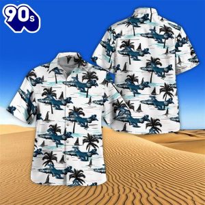 US Navy Grumman F9F Panther Hawaiian Shirt