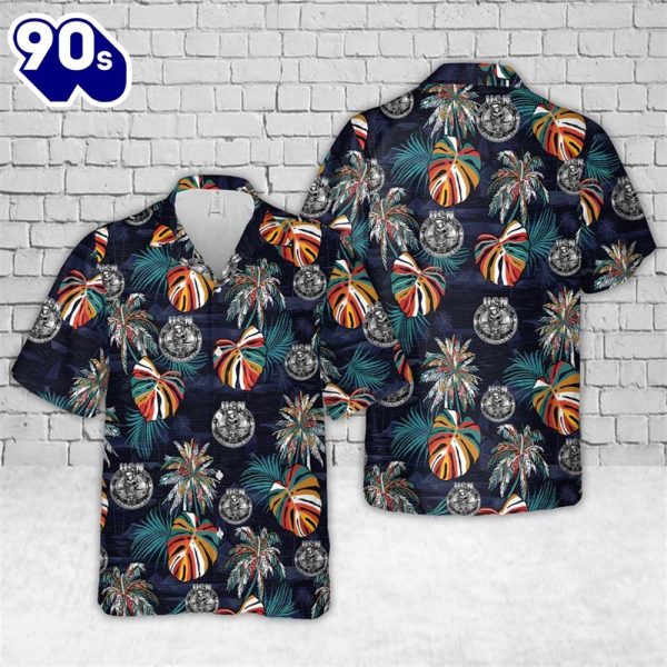 US Navy Gunners Mates Skull Hawaiian Shirt