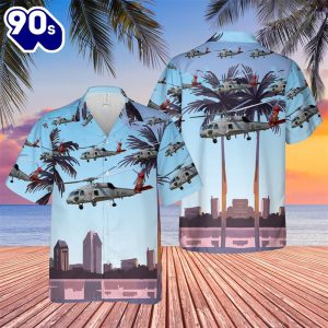 US Navy HS Warhawks SH 60F Seahawk Hawaiian Shirt