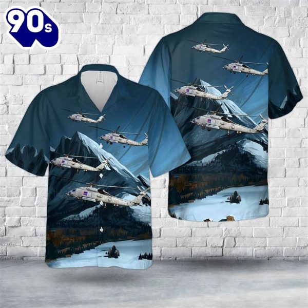 US Navy HSM 77 Saberhawks MH 60R Seahawk Hawaiian Shirt