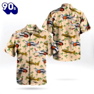 US Navy Historical Aircraft North American T 28 Trojan Hawaiian Shirt