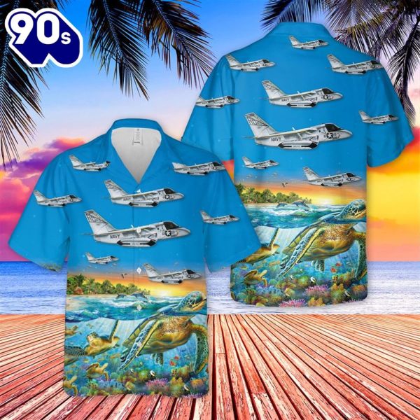 US Navy Lockheed US 3A Viking Of VRC 50 Hawaiian Shirt