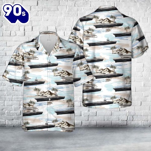 US Navy Nimitz class aircraft carrier Hawaiian Shirt