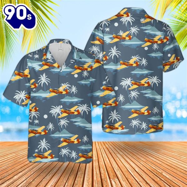 US Navy North American SNJ 5 Texan Hawaiian Shirt