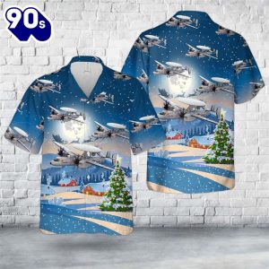 US Navy Northrop Grumman E 2 Hawkeye Christmas Hawaiian Shirt