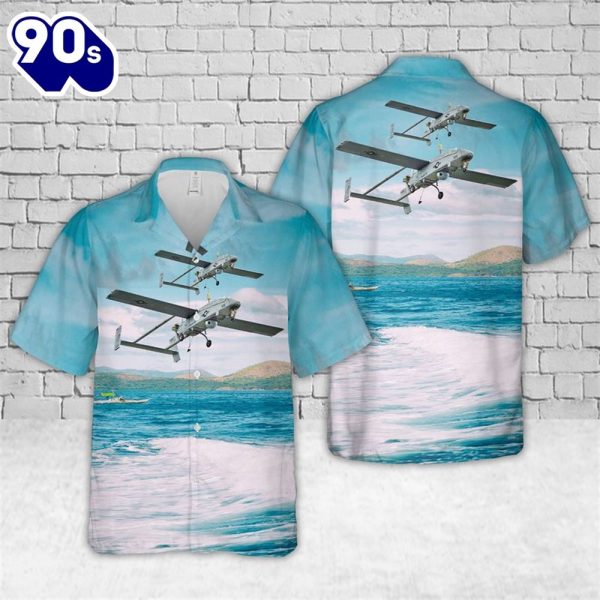 US Navy RQ 2B Pioneer Unmanned Aerial Vehicle Hawaiian Shirt