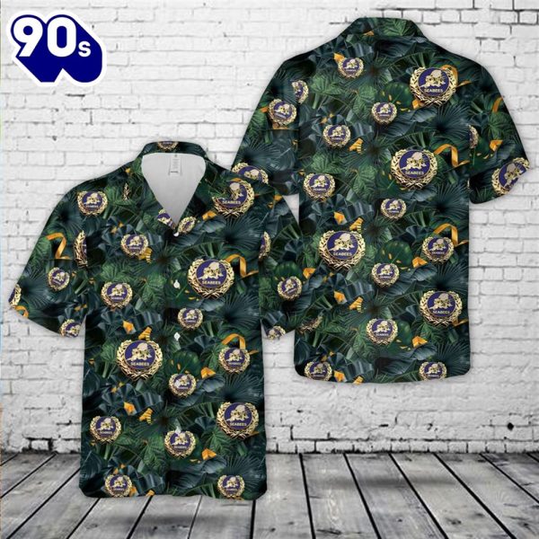 US Navy Seabees With Wreath Hawaiian Shirt