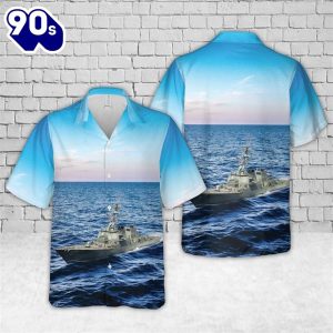 US Navy USS Cole DDG 67 Arleigh Burke class Destroyer Hawaiian Shirt