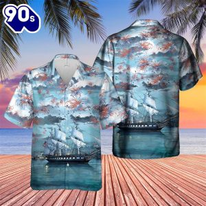 US Navy USS Constitution 4th of July Hawaiian Shirt