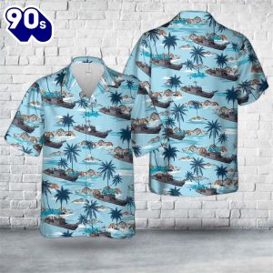 US Navy USS Harlan County LST96 Hawaiian Shirt