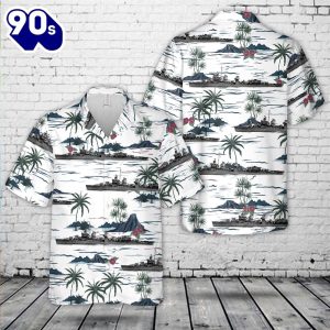 US Navy USS Jenkins DD 447 Hawaiian Shirt