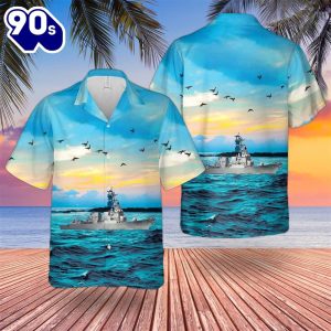 US Navy USS John Finn DDG3 Hawaiian Shirt