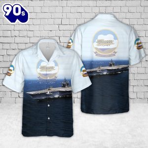 US Navy USS Kitty Hawk CV 63 Hawaiian Shirt