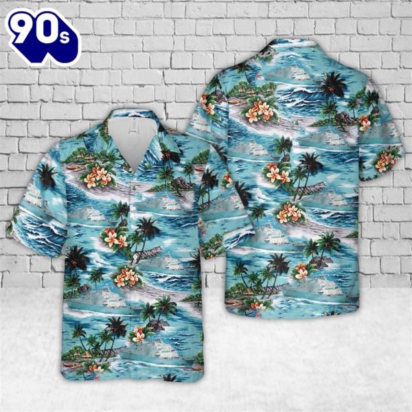 US Navy USS Little Rock LCS 9 Hawaiian Shirt