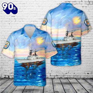 US Navy USS Oldendorf DD 972 Hawaiian Shirt