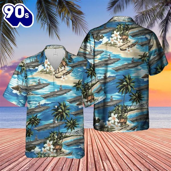 US Navy USS Ronald Reagan CVN 76 Hawaiian Shirt