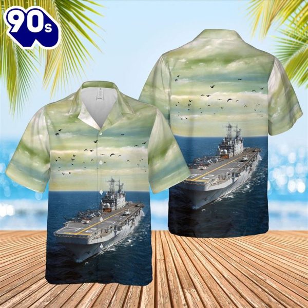 US Navy USS Saipan LHA 2 Hawaiian Shirt