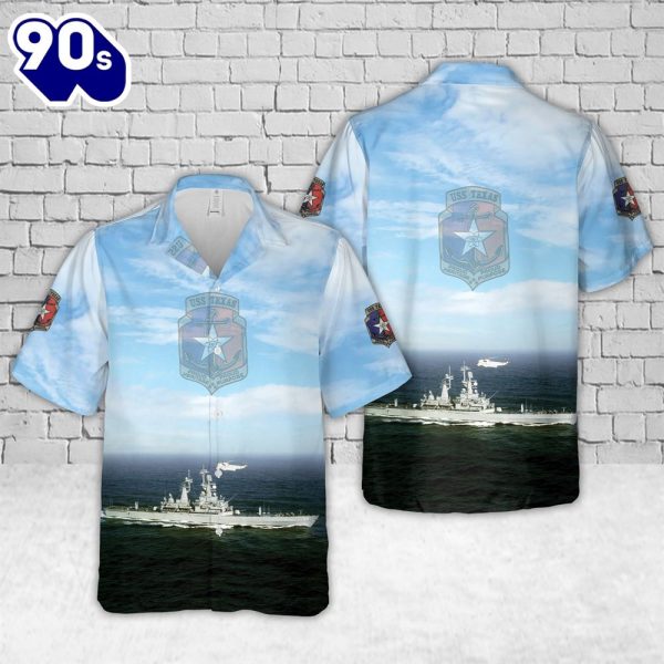 US Navy USS Texas CGN 39 Hawaiian Shirt