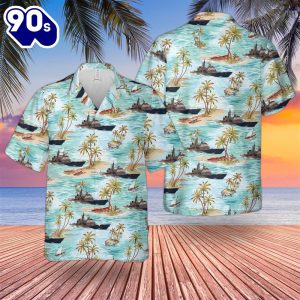 US Navy USS Ticonderoga CG 47 Hawaiian Shirt