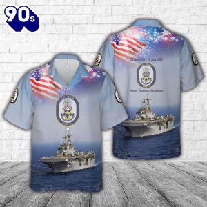 US Navy USS Wasp LHD4th Of July Hawaiian Shirt