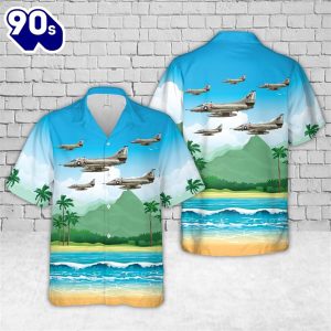 US Navy VA6 A 4 Skyhawk Hawaiian Shirt