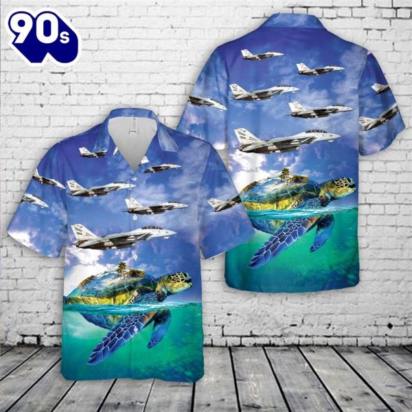 US Navy VF4 FA Tomcats Hawaiian Shirt