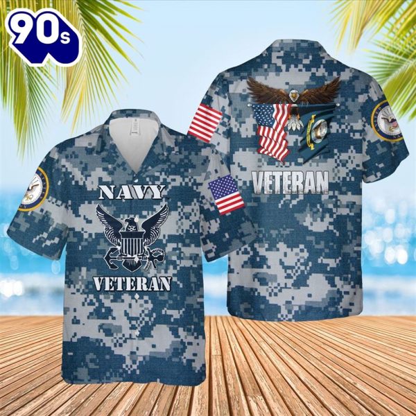 US Navy Veteran Hawaiian Shirt