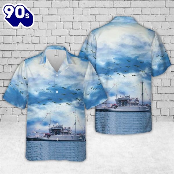 USS Current AR S22 US Navy Ship Reunions Hawaiian Shirt